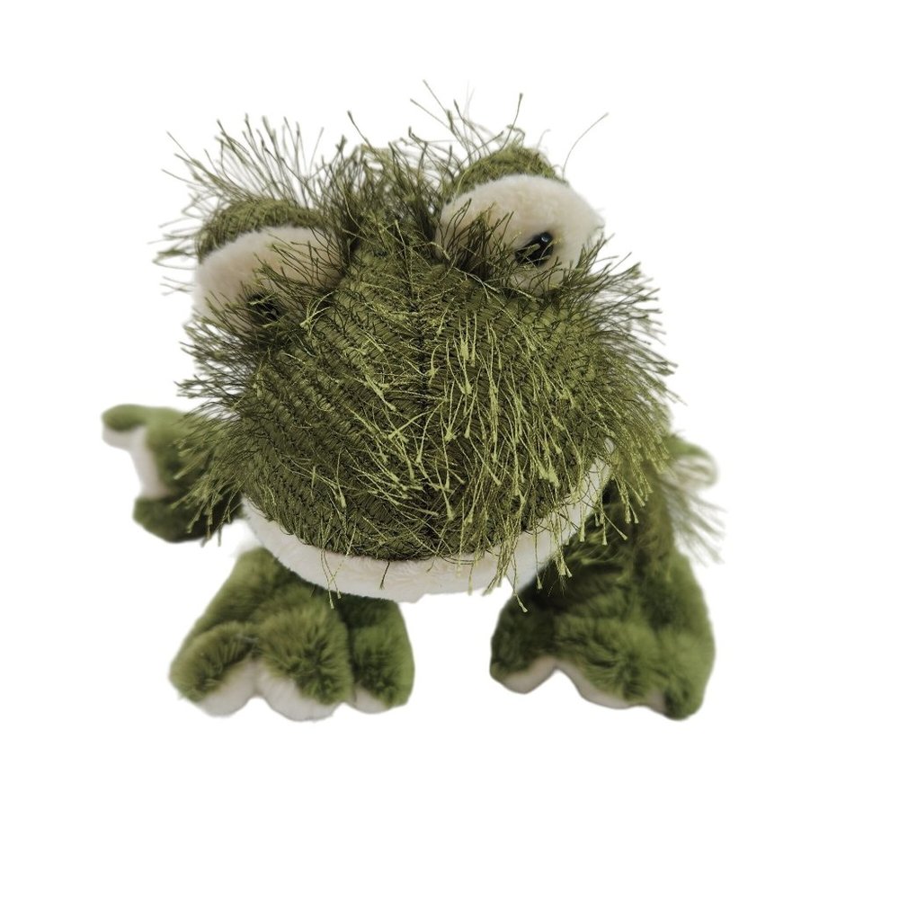 Ganz Webkinz Frog Plush Green Fuzzy 9" No Code HM001 Stuffed Animal Toy